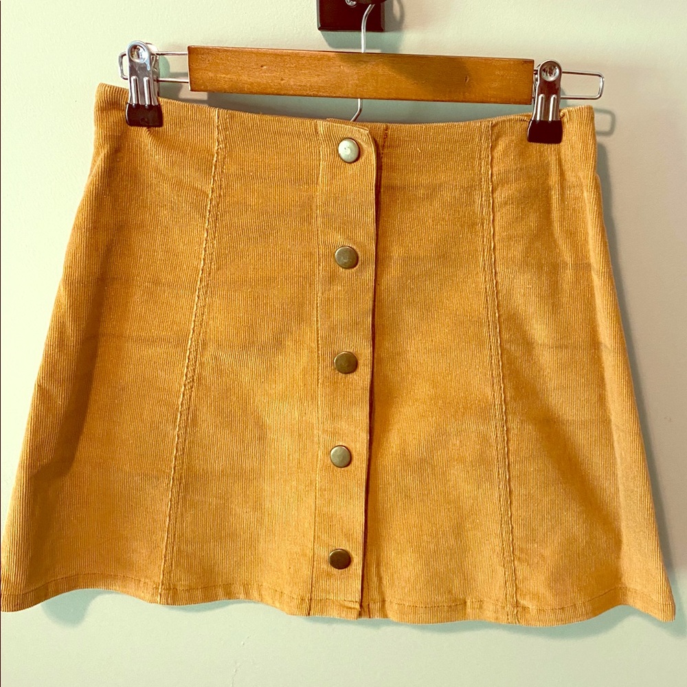 Corduroy Mini Skirt by Jondie